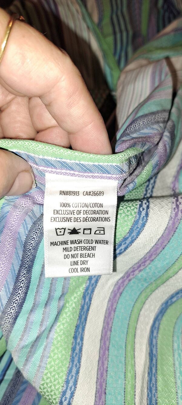 Robert Graham 2XLT Men's Multicolor Stripe Flip Cuff Shirt 100% Cotton Tall - Picture 10 of 13